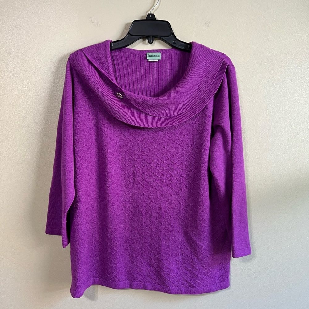 Sara Morgan purple‎ sweater M